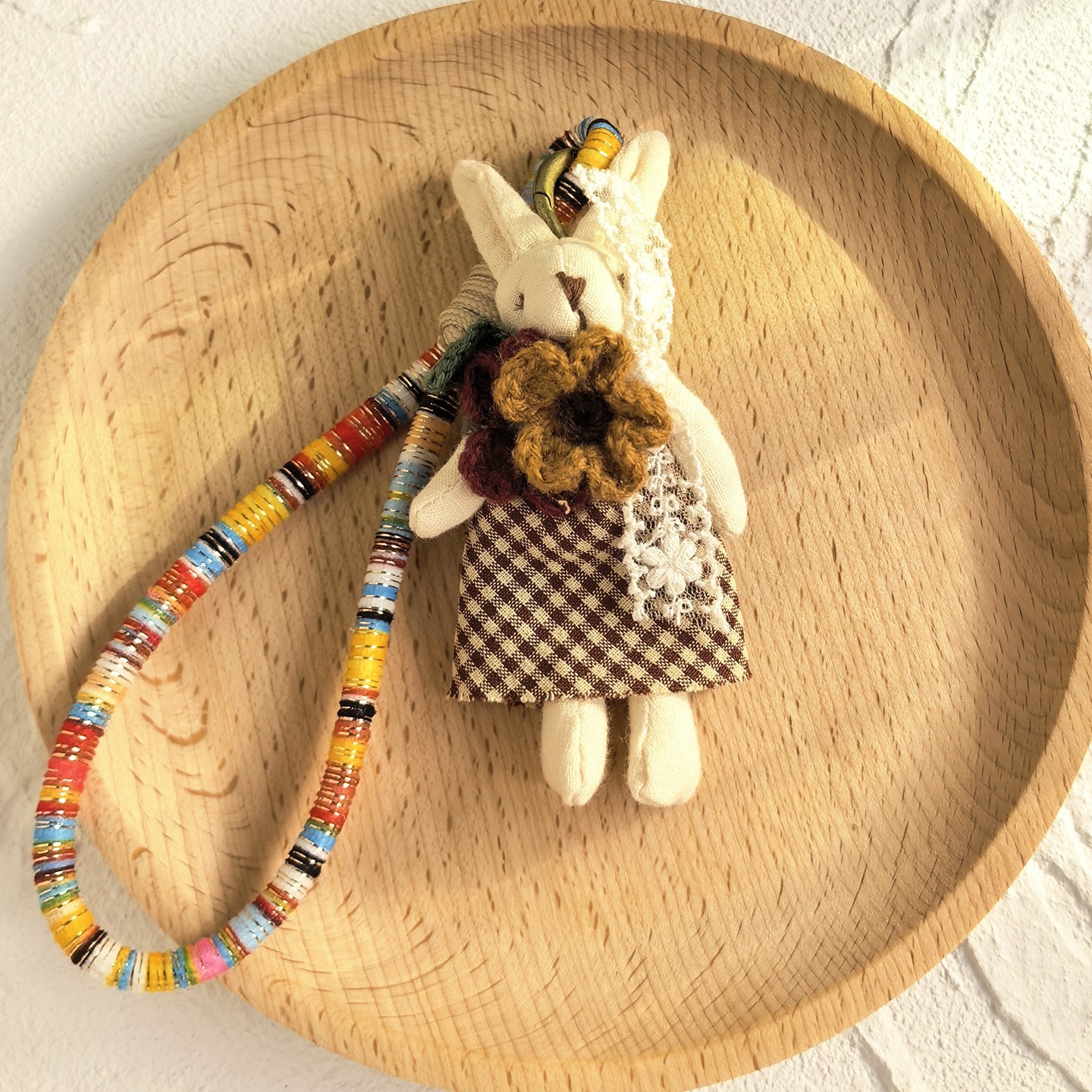 대인즈 귀여운 동물 다양한 펠트 키링 열쇠고리, 1개, 01-카키토끼 11,990원