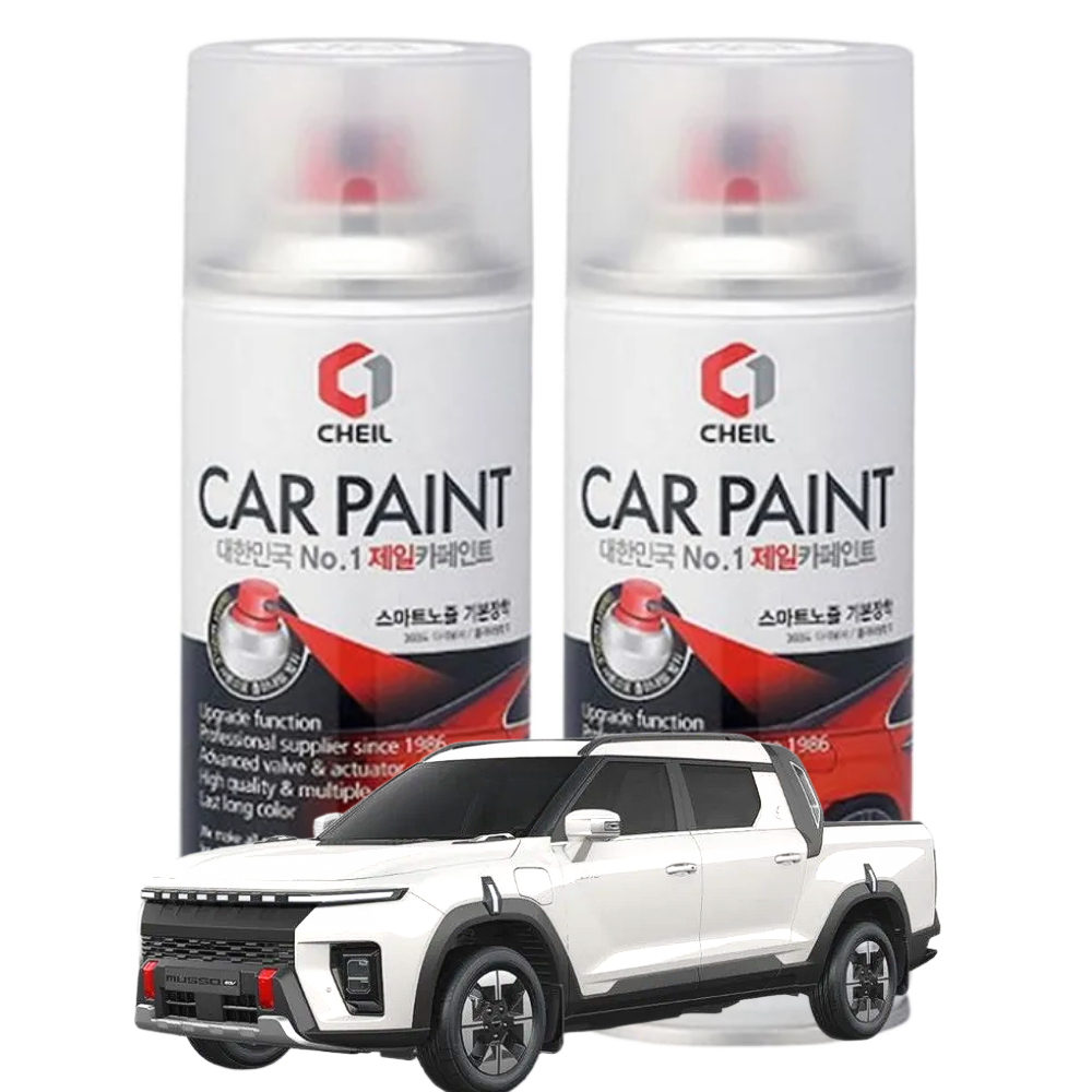 무쏘 무쏘EV 페인트 붓펜 도색 투명, 스프레이-WAA 그랜드화이트 +투명, 1세트 23,800원