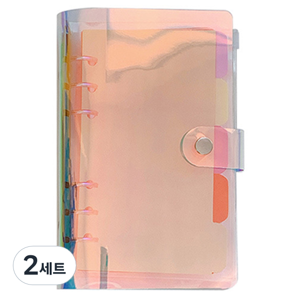 코히모 홀로그램 현금 바인더 6공 다이어리 생활비 저축 지갑 세트 4W095, 2세트, 혼합색상 21,900원