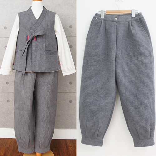 메밀꽃피는날 효 누빔 남여공용 생활한복 바지 55,000원