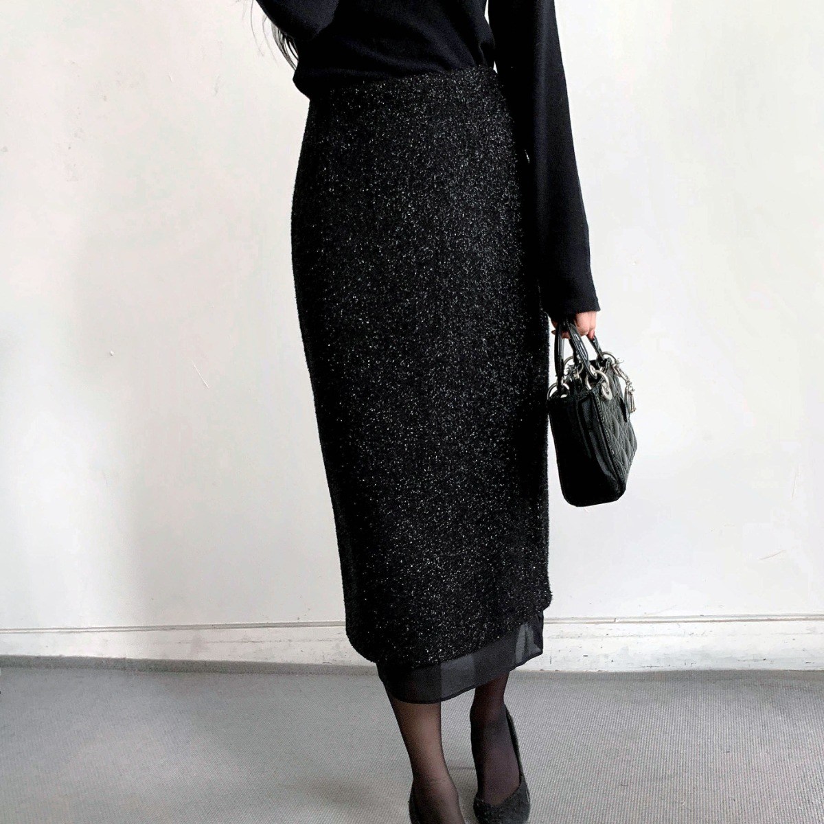 [마켓제이MARKETJ] 트위드 오간자 블링스커트(2col) 43,900원