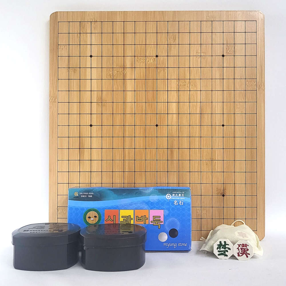 행복한 2cm 바둑판세트 대나무 평판 바둑장기판 라탄 대P 명석 장석2호 옥색 바둑알 세트 + 사은품 장기알증정 54,000원