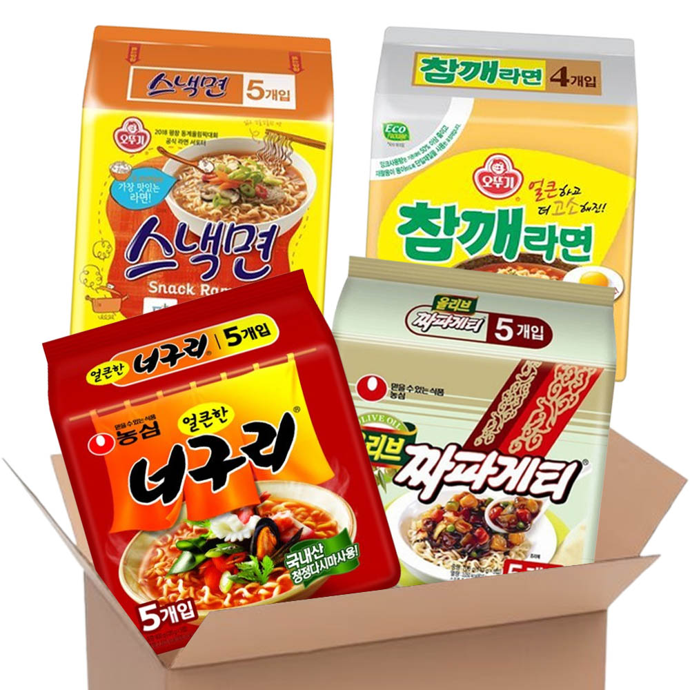 [맛슐랭] 봉지라면 너구리5+짜파게티5+스낵면5+참깨라면4 18,420원