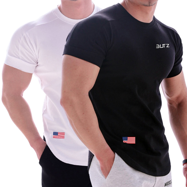 장바9니 남자머슬핏반팔 USA 헬스티셔츠 짐웨어 2컬러 14,060원