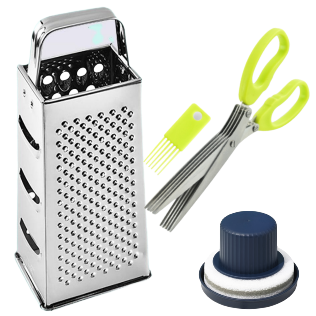 라온하제 다기능 스텐 채칼가위 만능강판 치즈그레이터 12,890원
