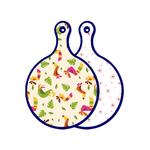 로엠디자인 블루에디션 양면 원형 서빙 도마 구관조담황색 5,240원