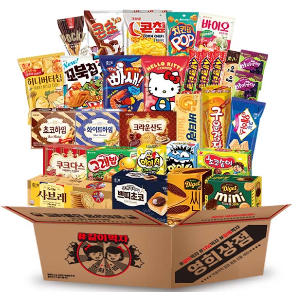 [영희상점] 골고루 30종 과자 세트 사무실 인기 간식 든든한 대용량 34,900원