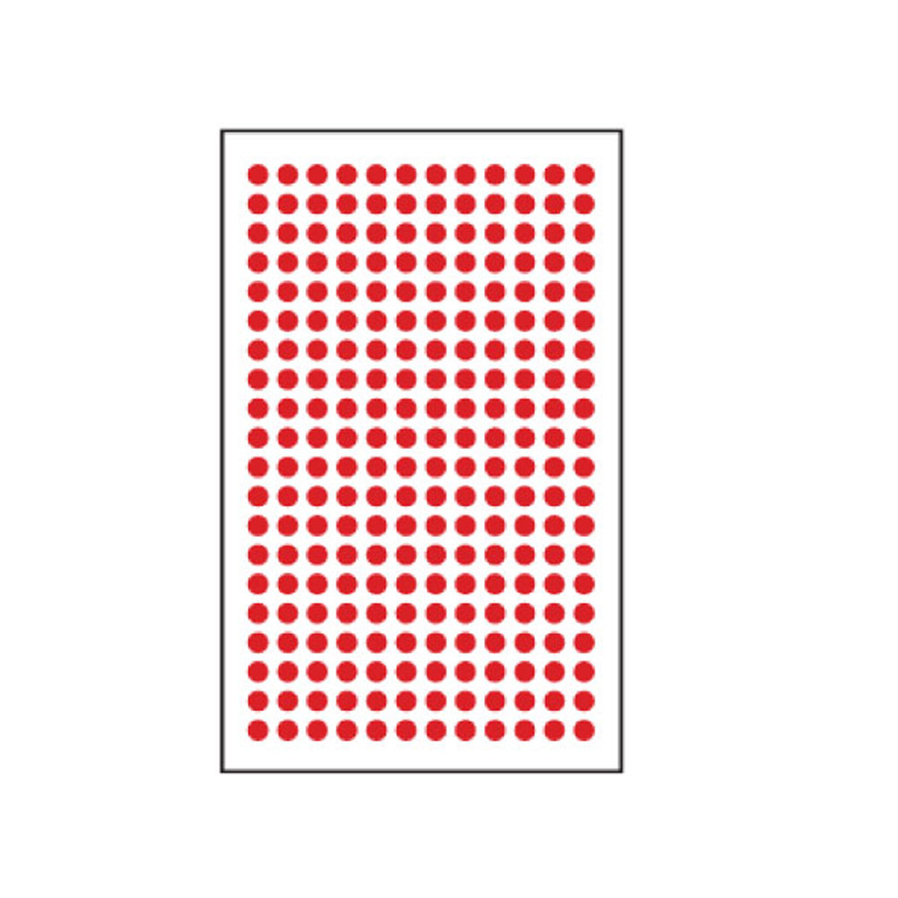 세모네모 원형 스티커 5mm (7매입) 10-303-3 (5색중 선택), 노랑, 1팩 540원