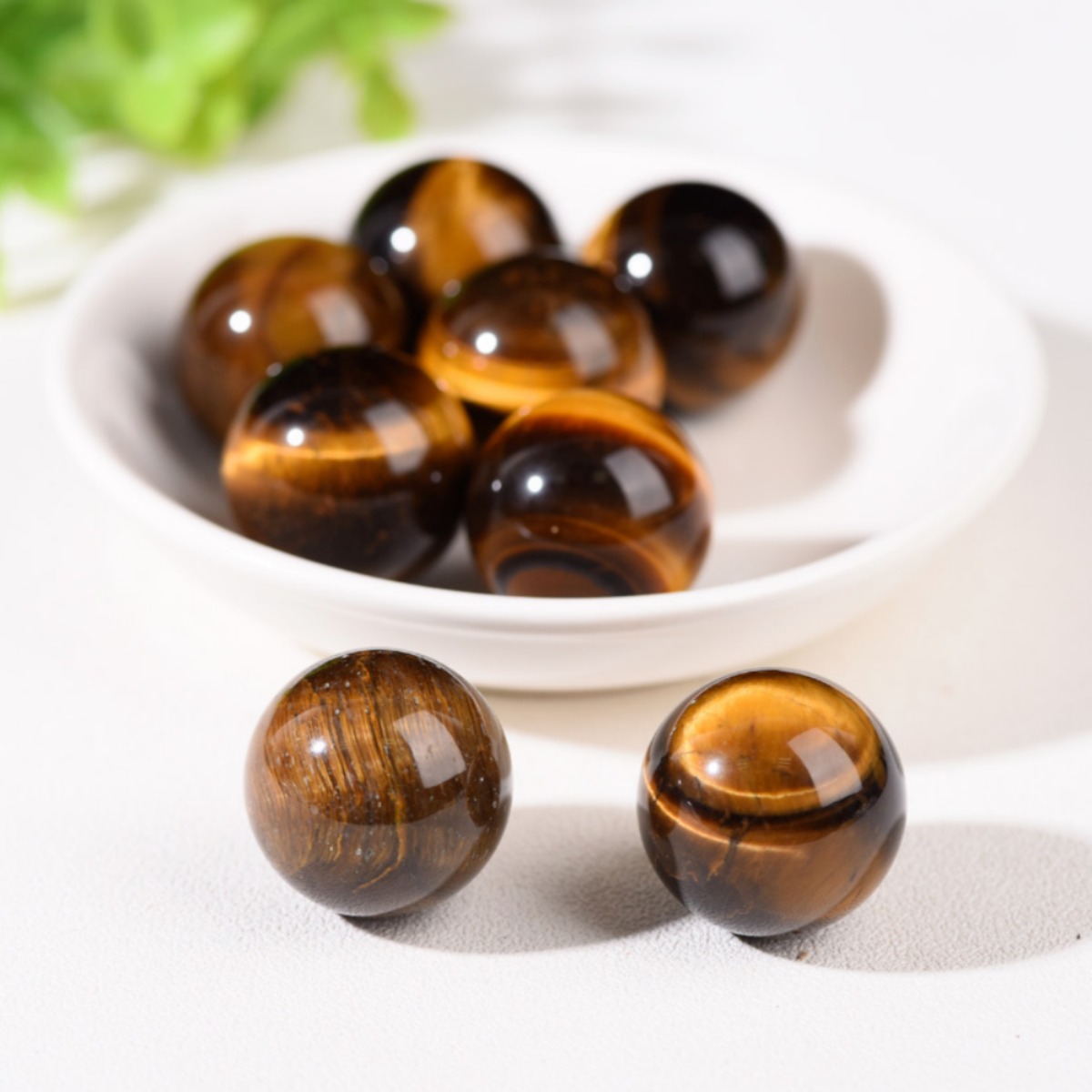 행운공방 천연석 구슬 수정 원석 옥석 파워스톤 명상 돌 파우치 아크릴 받침 기본증정, 호안석(타이거아이) 14,000원