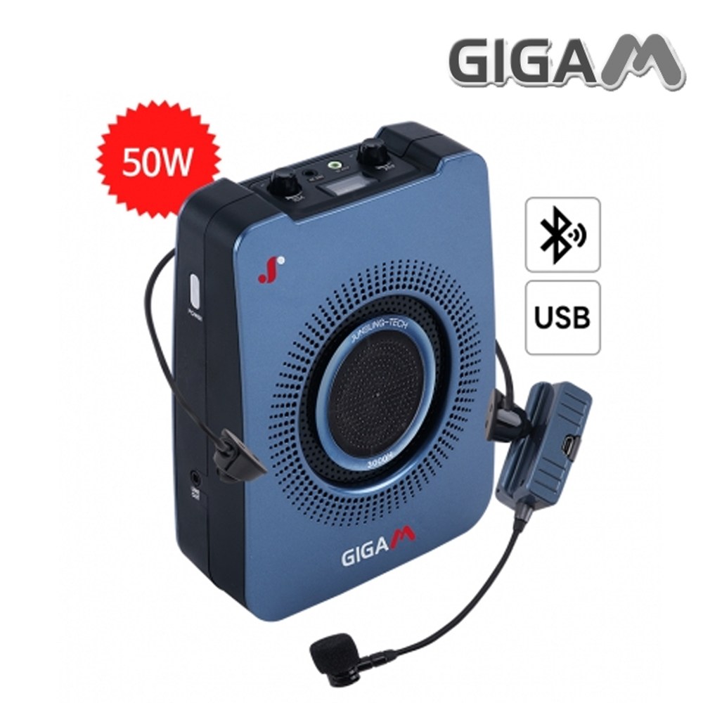 준성테크 기가엠 3000H 50W 휴대용 UHF 블루투스 USB 무선 마이크 396,000원