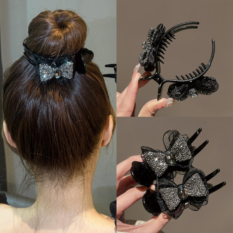 ZMBIRD 2PCS 블링 큐빅 리본 여성 예쁜 집게핀 N138 8,800원