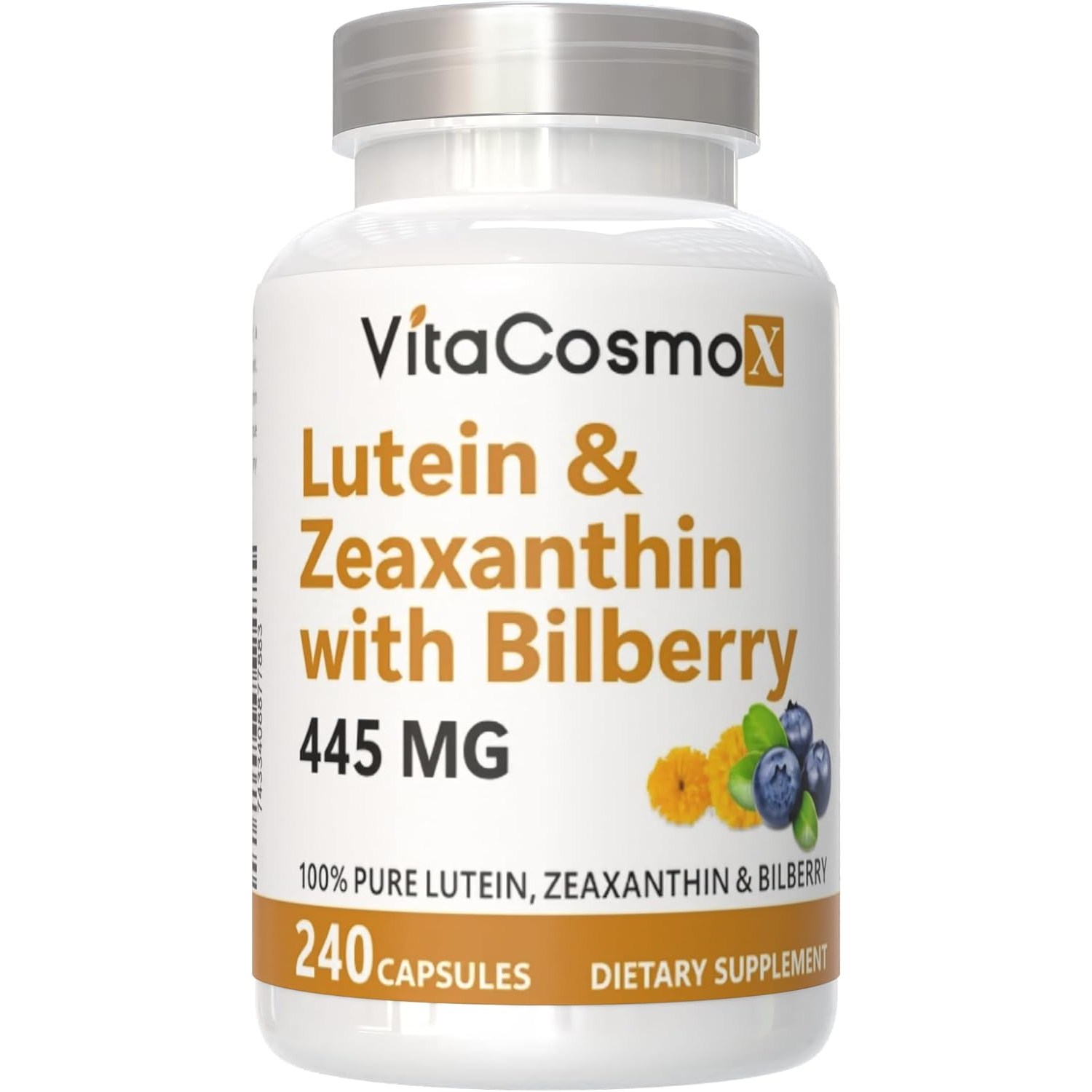 VitaCosmoX 비타코스모엑스 루테인 40mg + 제아잔틴 4mg + 빌베리 400mg 베지 소프트젤 445mg 야채캡슐 26,050원