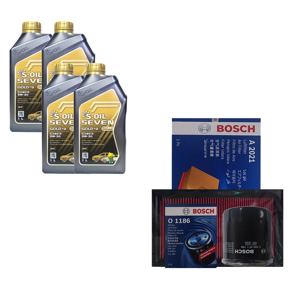 뉴SM5(임프레션 포함) 가솔린/LPG 에스오일 세븐골드 C2/C3 5W30(4L) 엔진오일세트 1186-2021 58,000원
