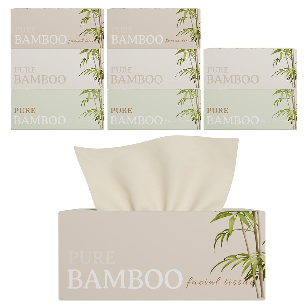 휴홈 무표백 퓨어 뱀부 티슈, 9개, 200매입 18,690원