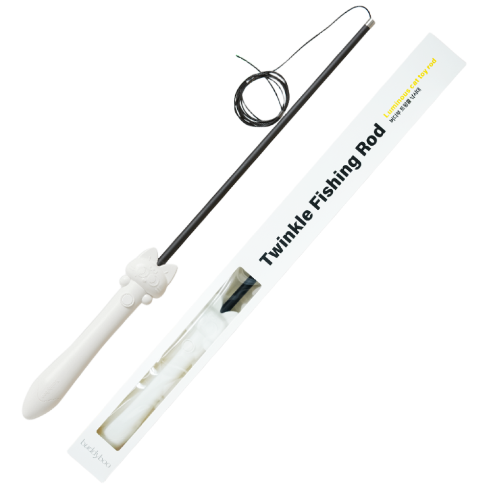 버디부 트윙클낚시대 V2 고양이 레이저 광섬유 장난감 - 4가지 불빛 변경, 1개, 화이트 30,210원