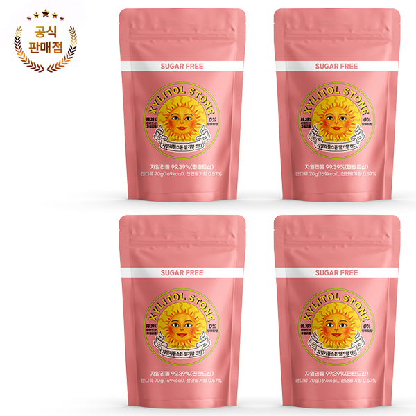 자일리톨스톤 지퍼백 묶음 세트 딸기, 70g, 4개 26,200원