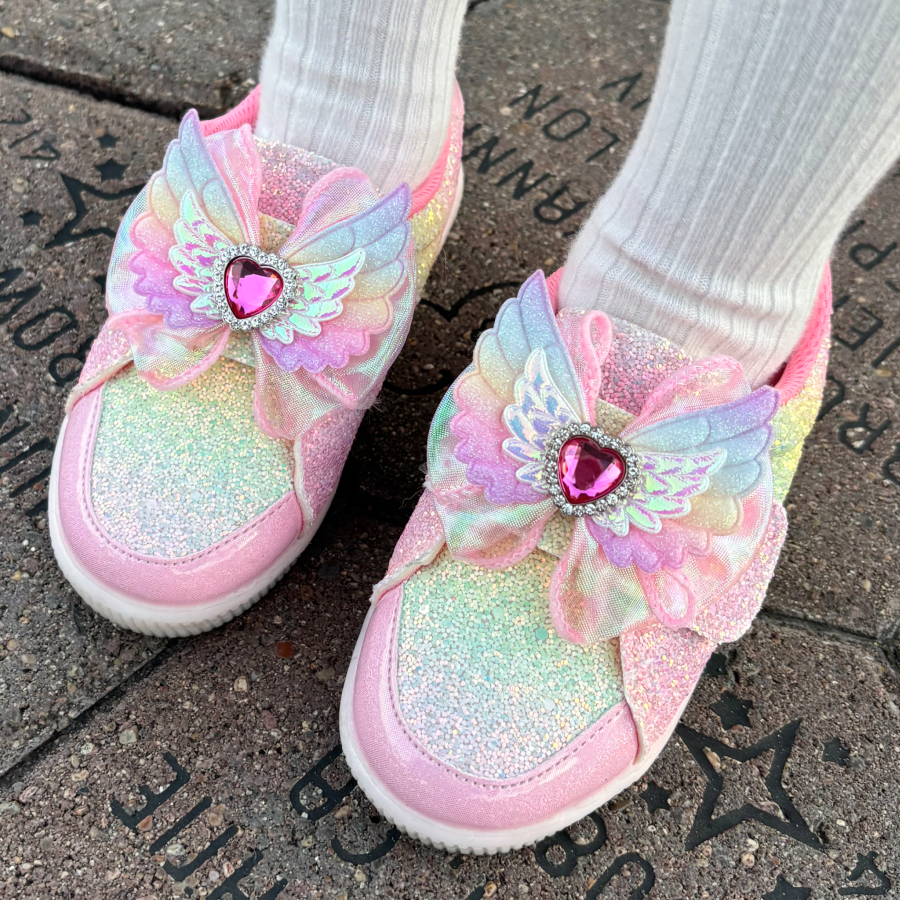 프롬베베 여아용 비비 레인보우 날개 LED 운동화 45,000원