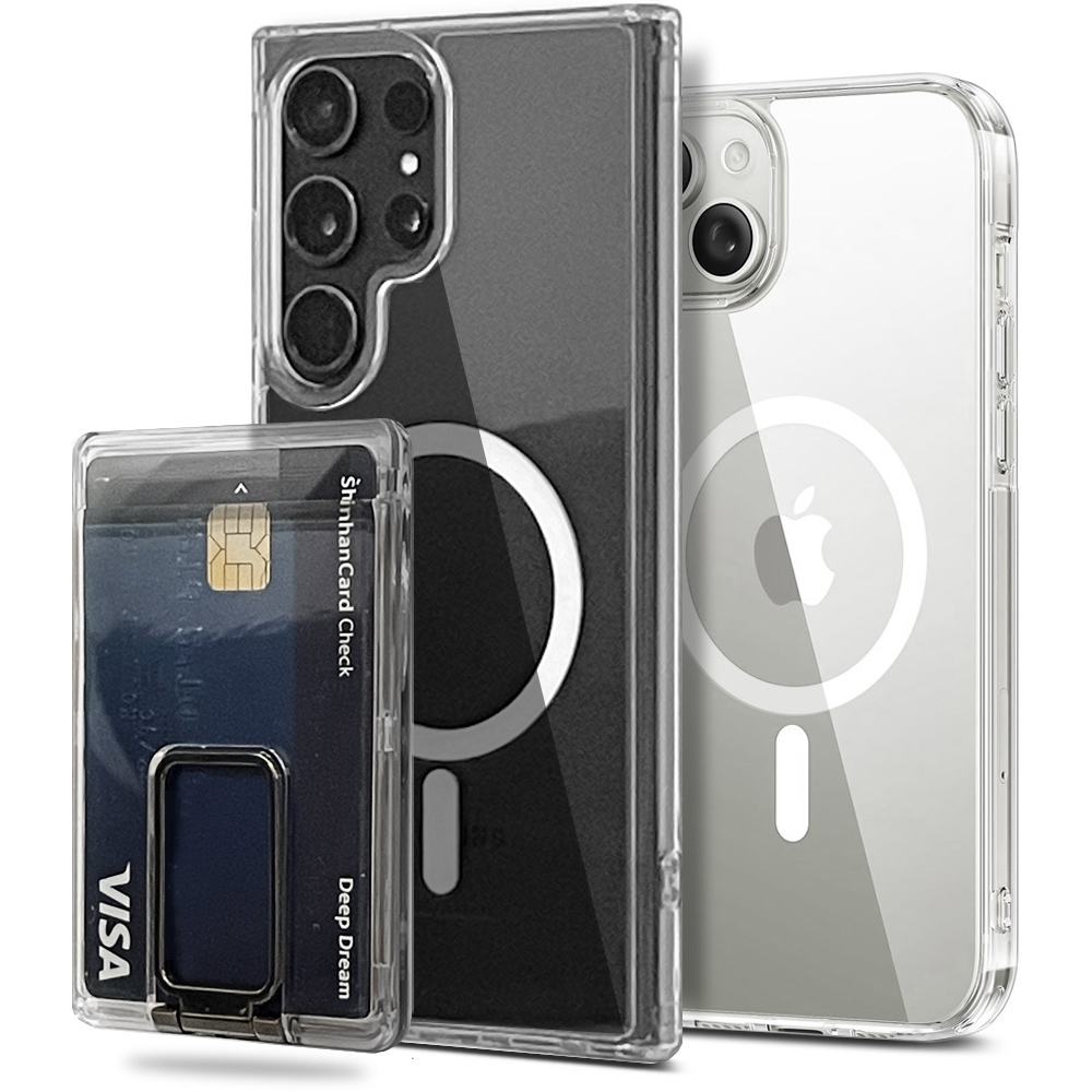 다이아큐브 네오디뮴 강한 자력 맥세이프 카드홀더 휴대폰지갑 슬롯 스탠드가능 9,210원