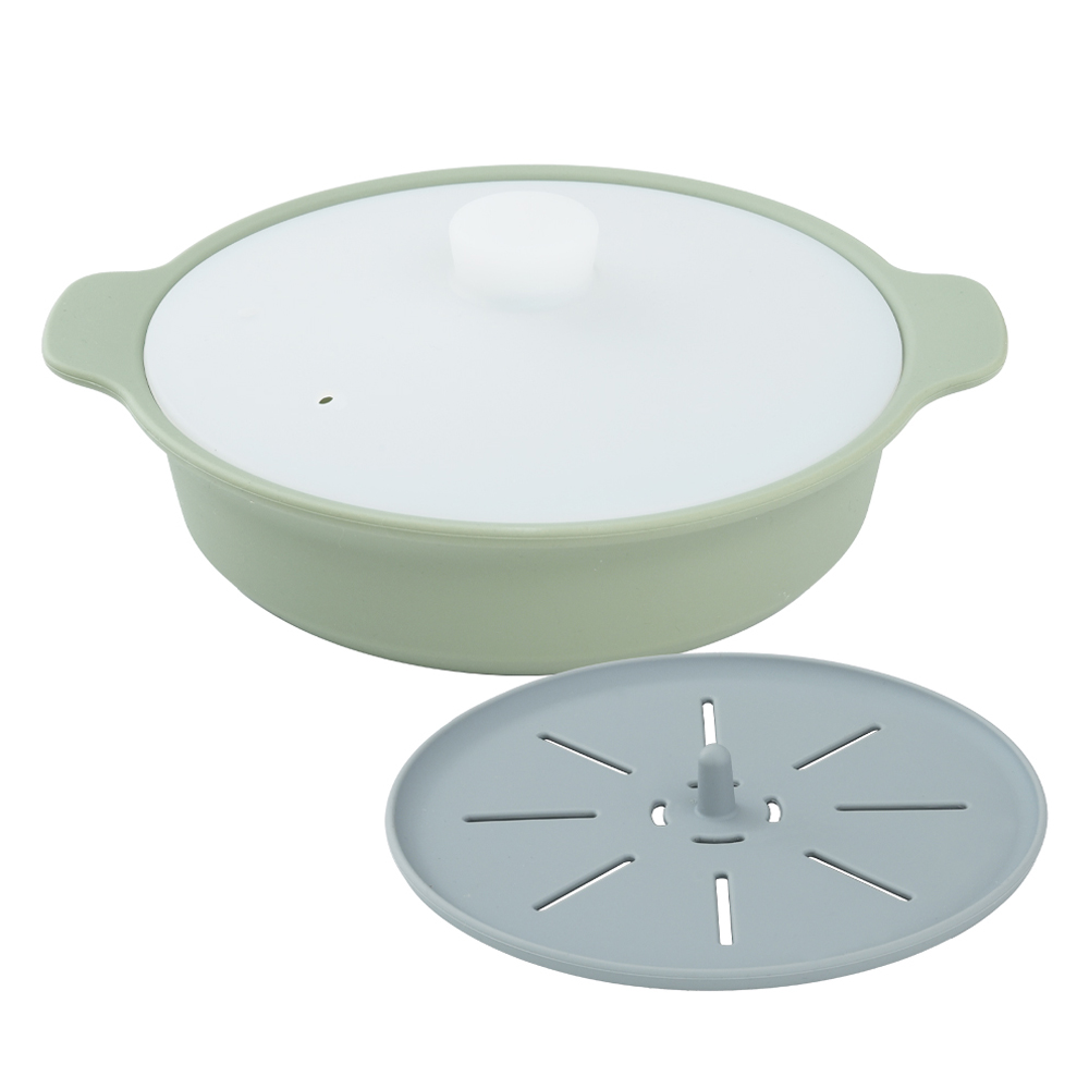 홈하우스 실리콘 멀티 냄비 찜기+받침대 850ml, 올리브, 1개 30,600원