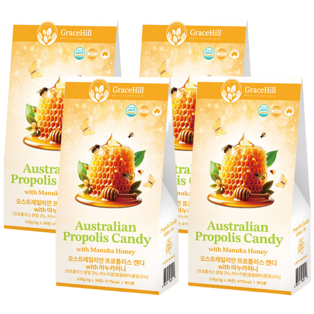 그레이스힐 오스트레일리안 프로폴리스 캔디 마누카꿀 페퍼민트 사탕 37,600원
