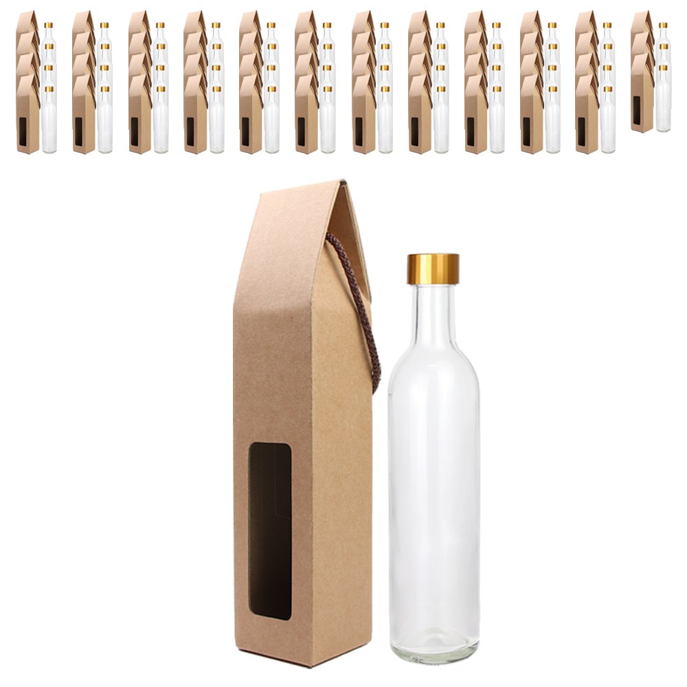 가인글로벌 와인300 투명병 + 스탬핑 숏캡 골드 + 포장박스, 48세트, 300ml 79,000원