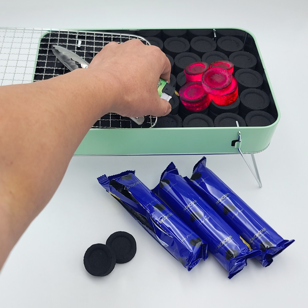 hoyeom 바베큐숯 빠른점화 1초착화 휴대용 초강력 야외요리 캠핑탄 사과나무 숯, 1세트 34,890원