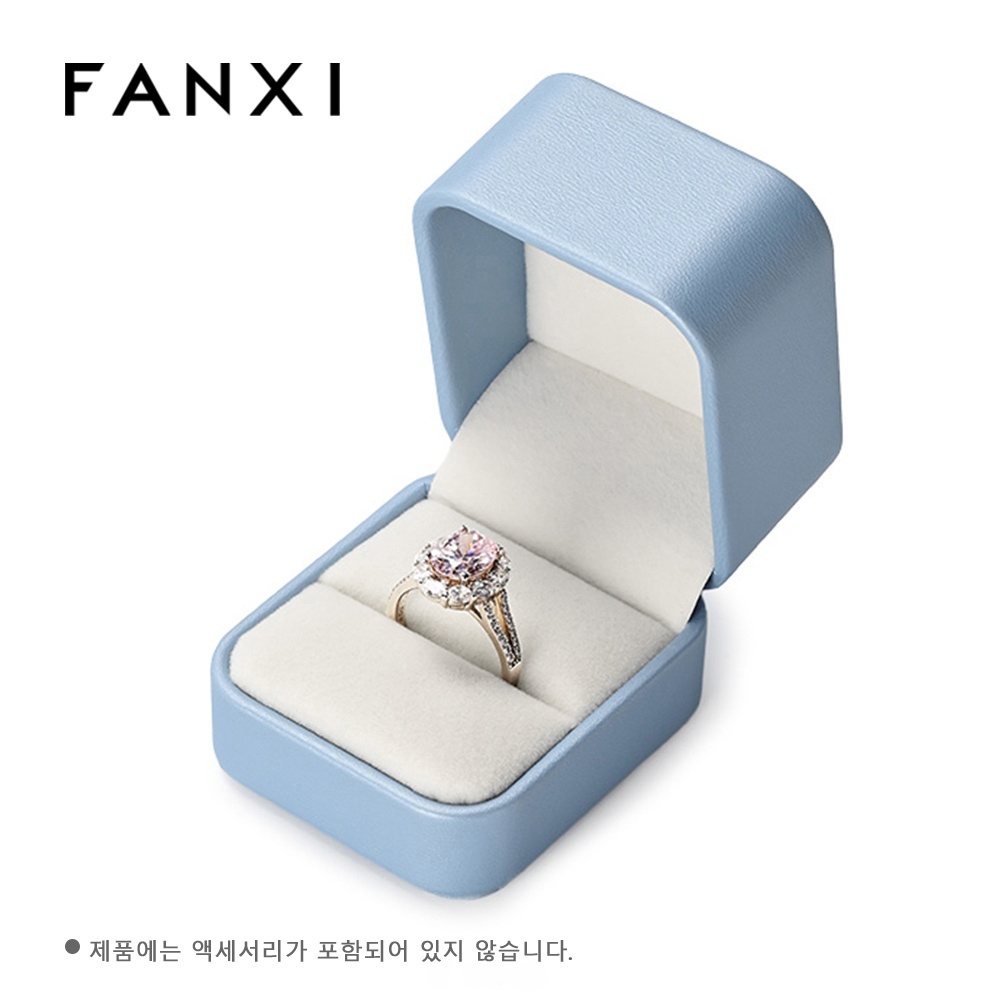 FANXI 보석 상자 보석 정리함 반지 귀걸이 목걸이 펜던트 팔찌 보관함 포장 상자 선물 케이스 결혼식용, 벨벳/PU 가죽 둥근 모서리 보석 보관함 하얀색 6,570원