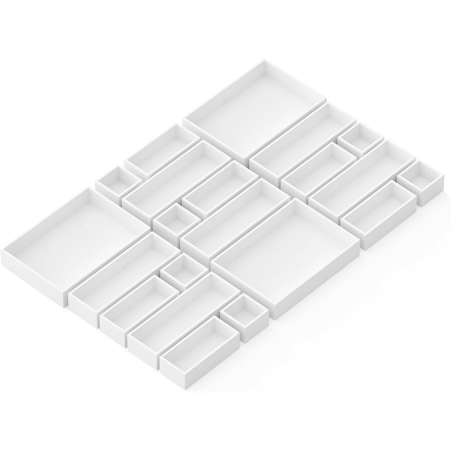 대나무 서랍 정리함 7칸 세트, 다용도 칸막이, 21개, 화이트 39,800원