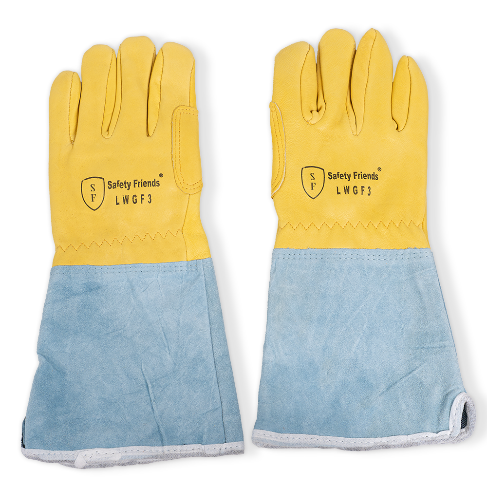 팔목까지 긴 알곤장갑 용접 다용도 장갑 양가죽 이중, 5개, 노란색 39,000원