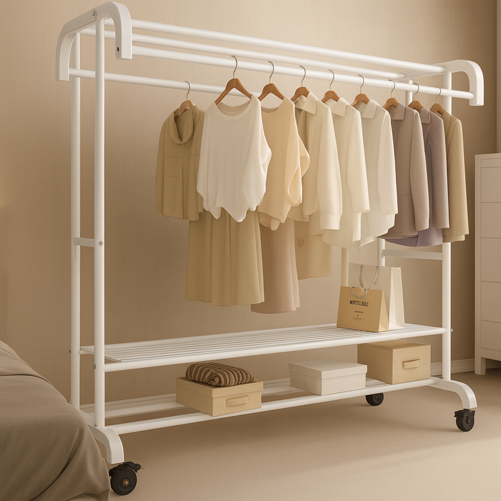 아르디스 철제 대용량 이동식 행거, 화이트 39,800원