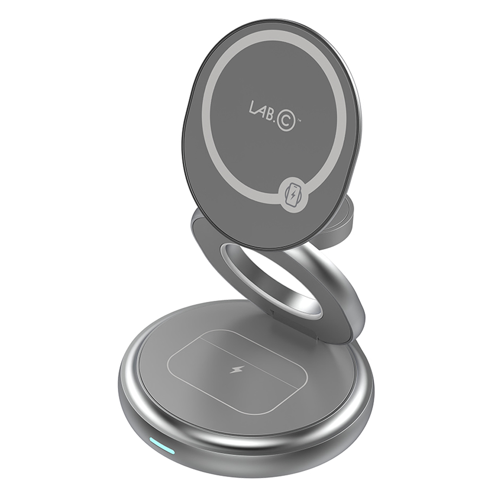 랩씨 3in1 Qi2 15W 풀더블 맥세이프 고속 무선 충전기 갤럭시 워치용, 1개, 다크그레이(LABC-246QIDG) 34,800원
