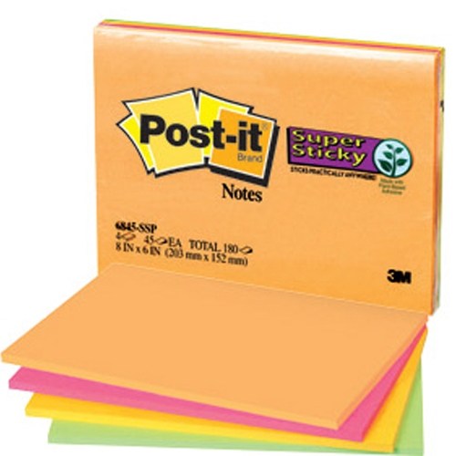 3M)포스트잇 강한점착용(미팅노트/45매), (6845-SSP/4색/무지) 37,490원
