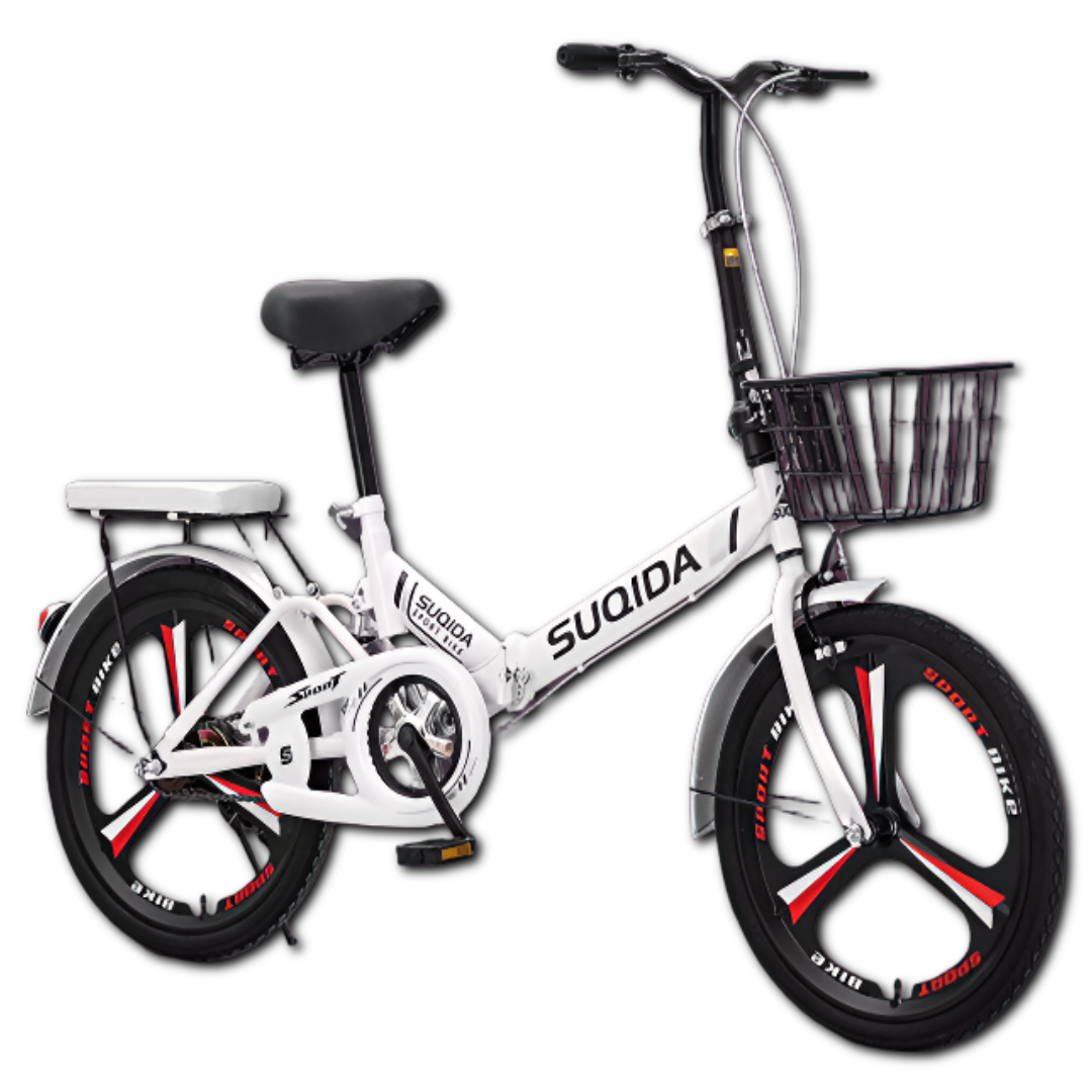 바이크TRA 가벼운 미니벨로 접이식 자전거 여성용 튼튼한 휴대용 출퇴근 폴딩 커플 16인치 20인치 22인치, 1개, 135cm, TRA화이트(스포크휠_싱글) 129,500원