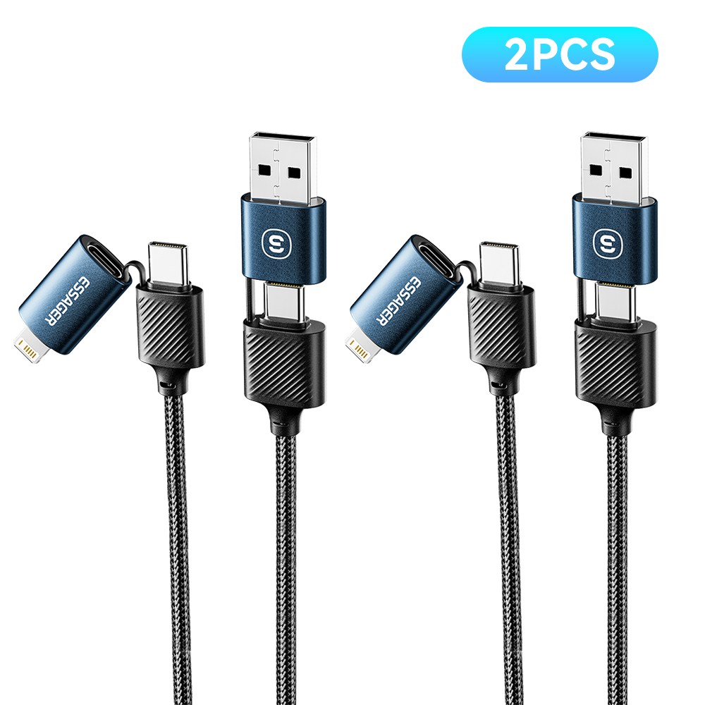 Essager PD 4 in1 65W 3A C타입 멀티 고속충전 케이블 2개입 7,990원