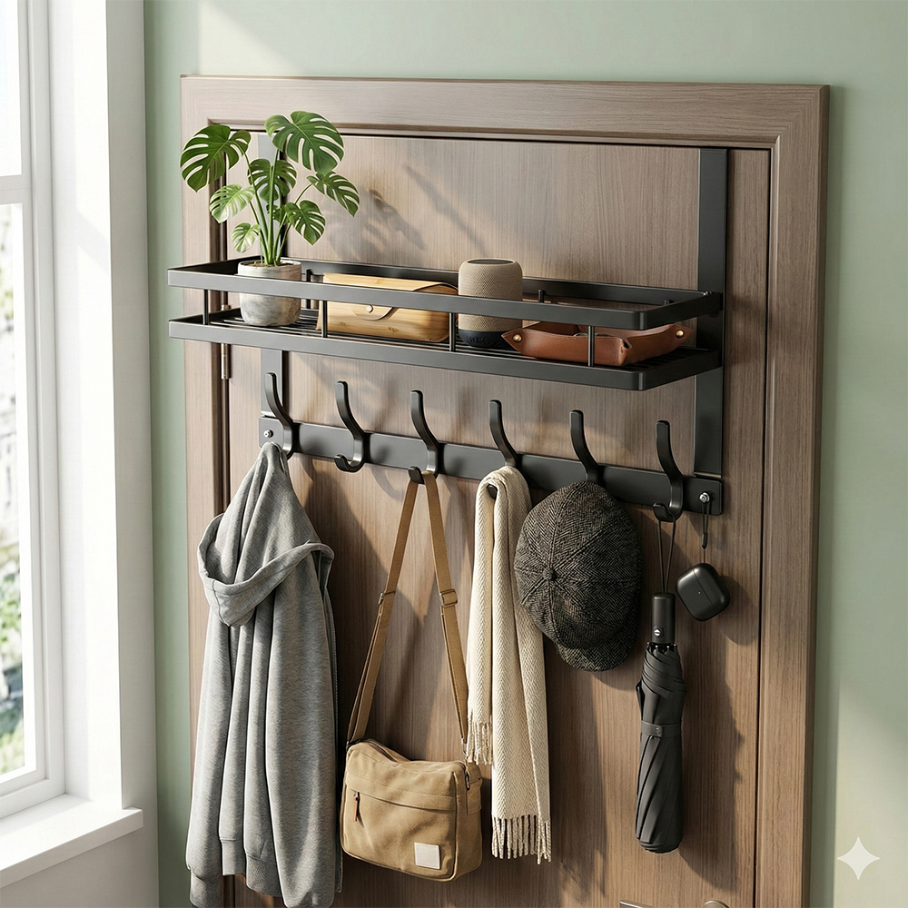 마메 무타공 선반 도어 행거 문걸이 후크 6구 12,000원