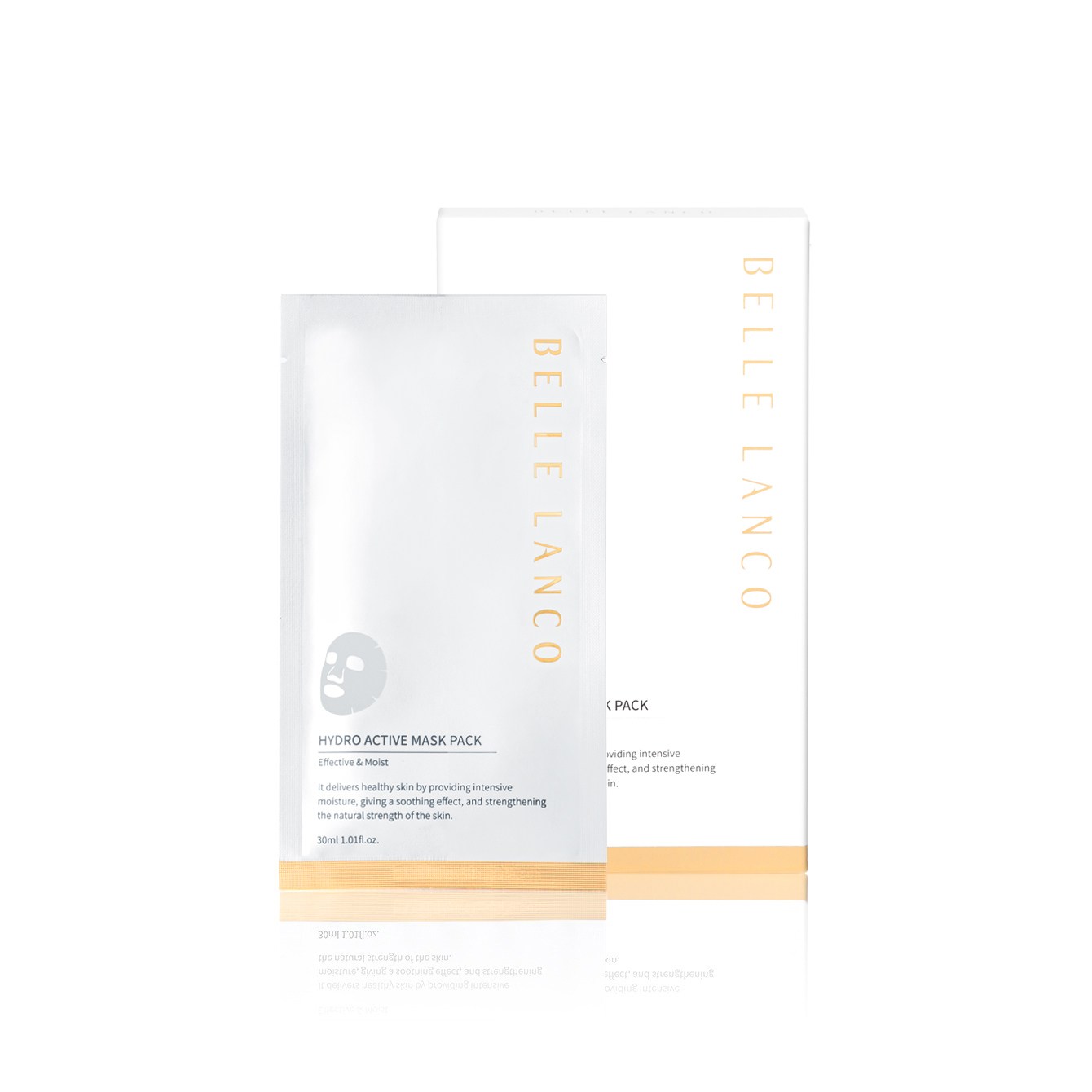 벨르랑코 하이드로 액티브 마스크팩 30ml x 5장 (얼굴팩 수분 보습 히알루론산 시트마스크팩 에스테틱 전용마스크팩), 1개 27,500원
