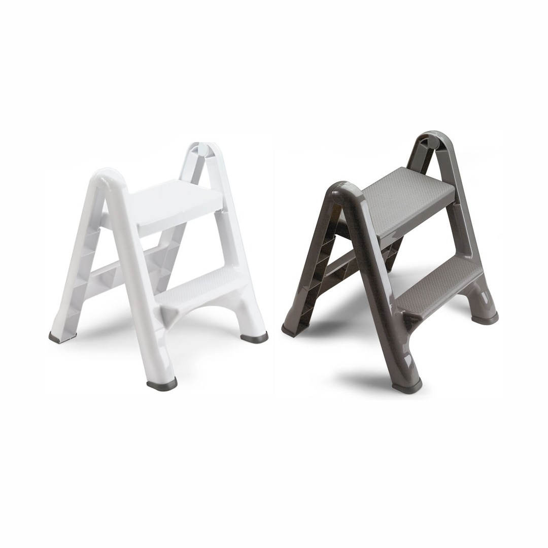USA 러버메이드 접이식 2단 스텝스툴 간이 접이식사다리 발판 그레이 화이트COLORS 76,000원
