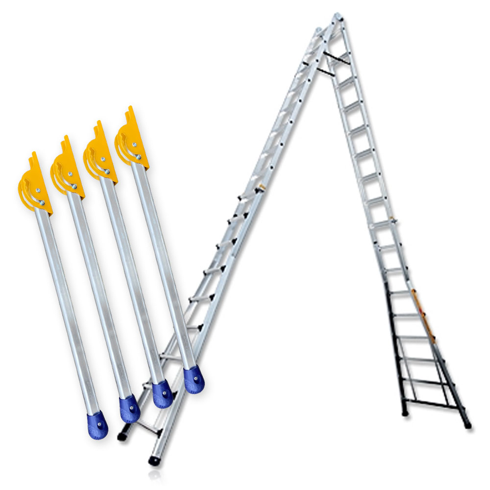 풍산 LS사다리 9단, + 안전지지대 1세트(4개) 높이조절 다용도 도배 319,000원