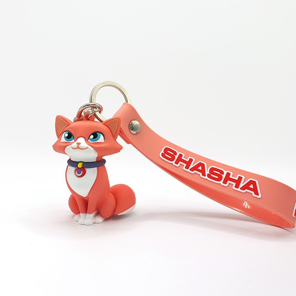 [샤샤&마일로] 샤샤앤마일로 고양이 키링 6종, 캐릭터 키링, 고양이 열쇠고리,, 1개, 샤샤 13,300원