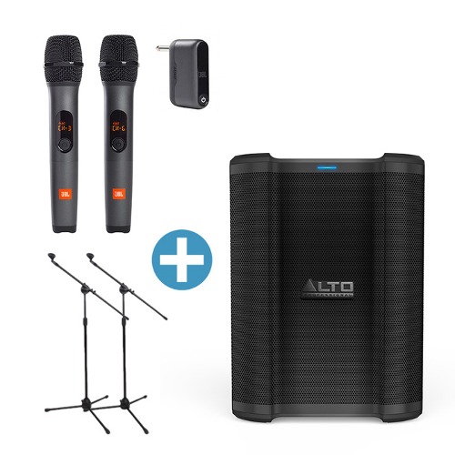 ALTO BUSKER+JBL AS3 무선마이크 세트+마이크스탠드2PCS+AS3 블루투스스피커 충전식 앰프내장 스피커 버스킹 전용 740,000원