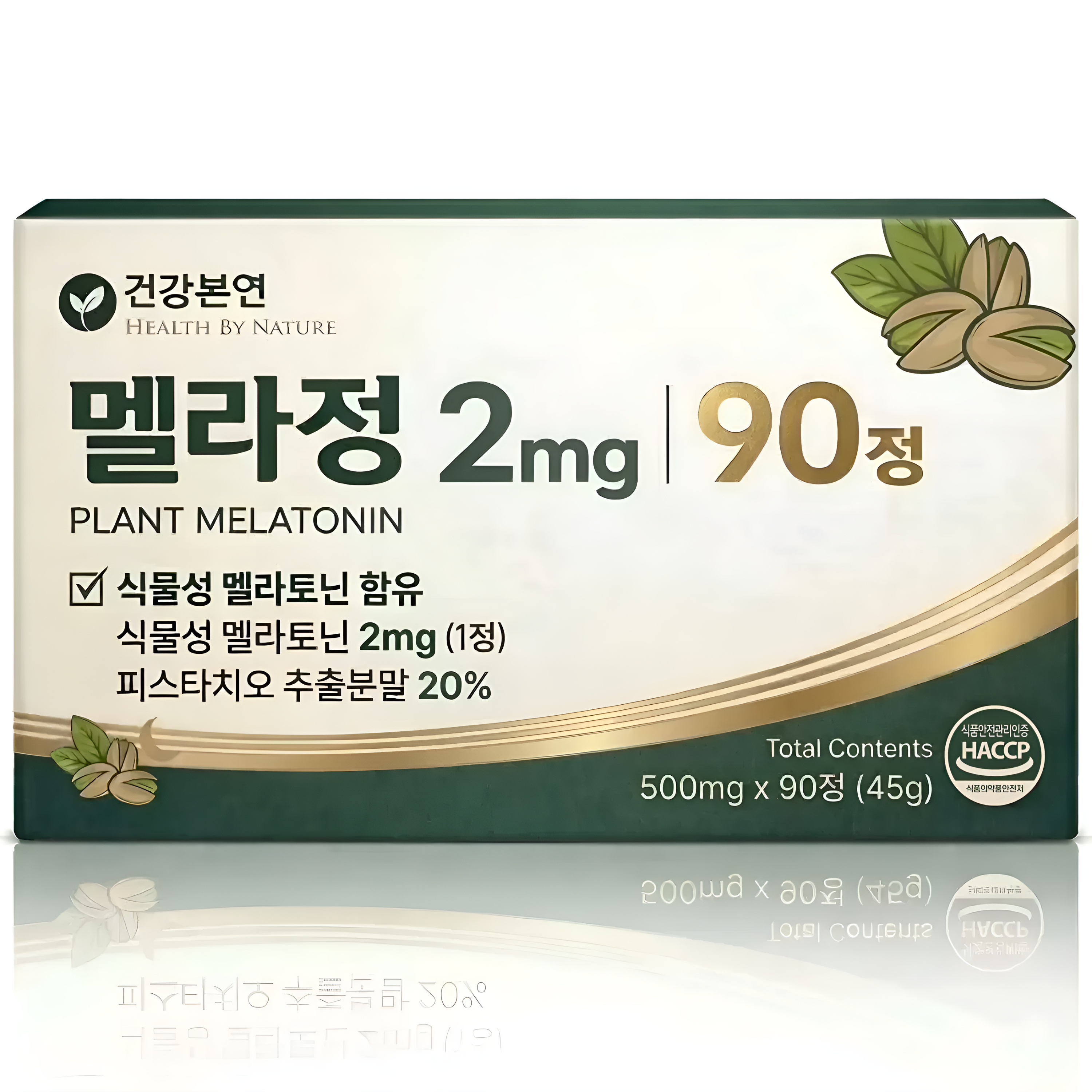 식물성 멜라토닌 2mg 함유 멜라정 식약청 인증 HACCP 건강본연, 1개, 90정 10,900원