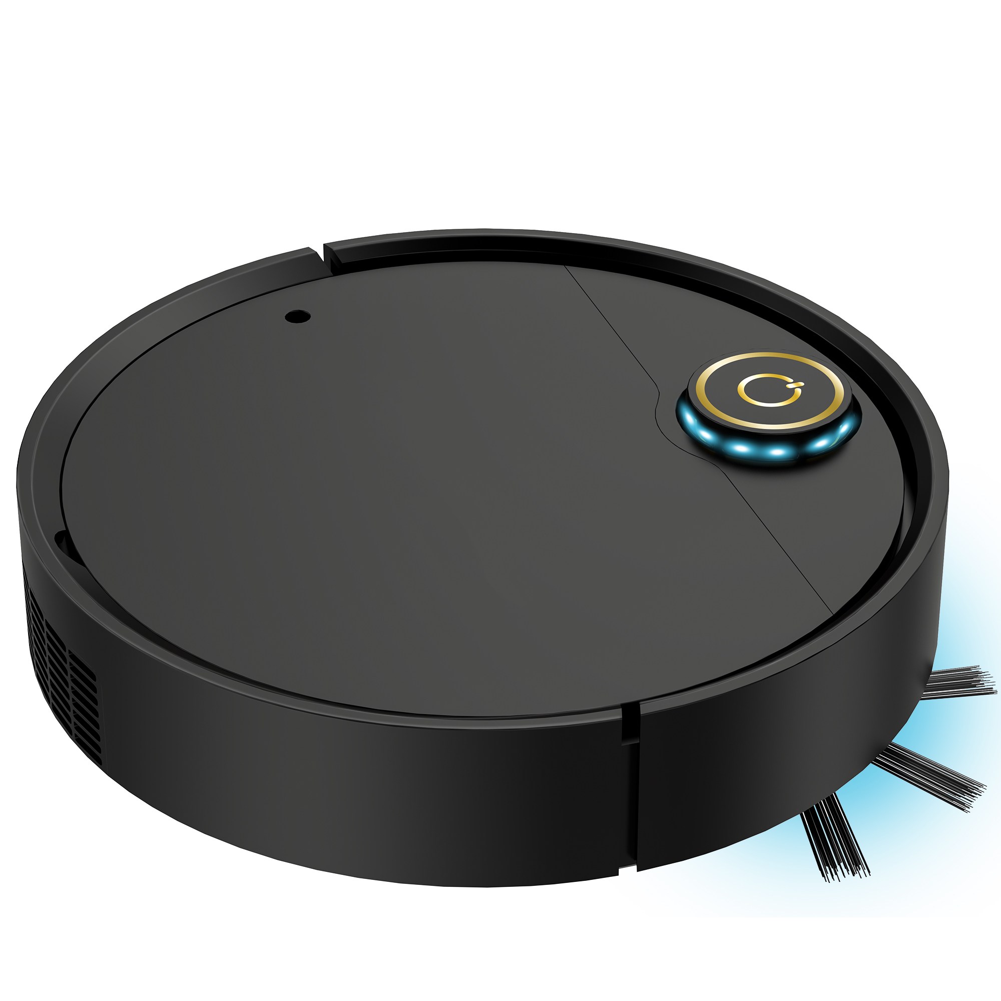 RUN기술 무선 스마트 로봇청소기 자동 진공 청소기 찜질 기능 USB충전, 블랙 62,000원