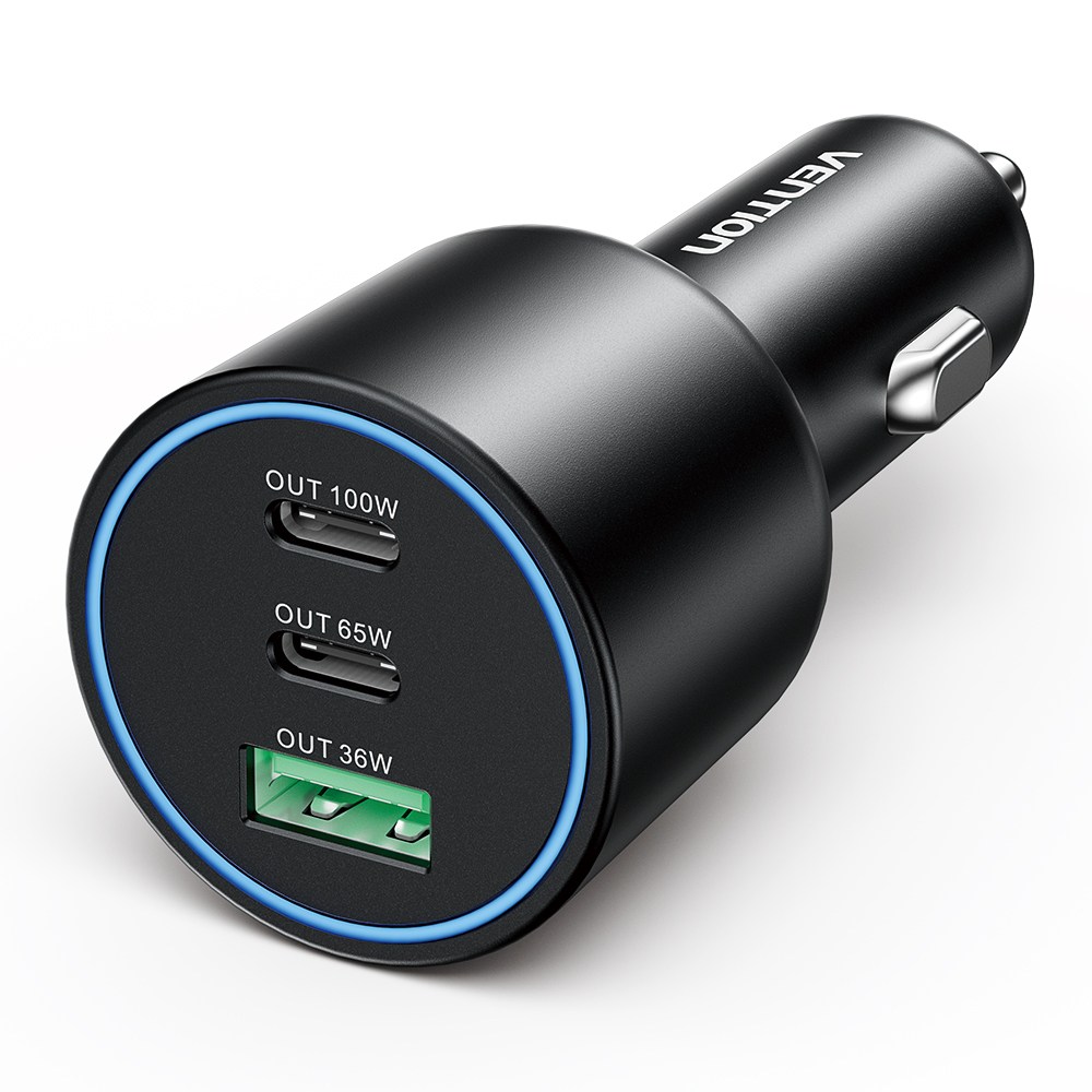 벤션 차량용 시거잭 트리플 165W PD PPS QC 멀티 고속충전기, 블랙, FFFB0 32,900원