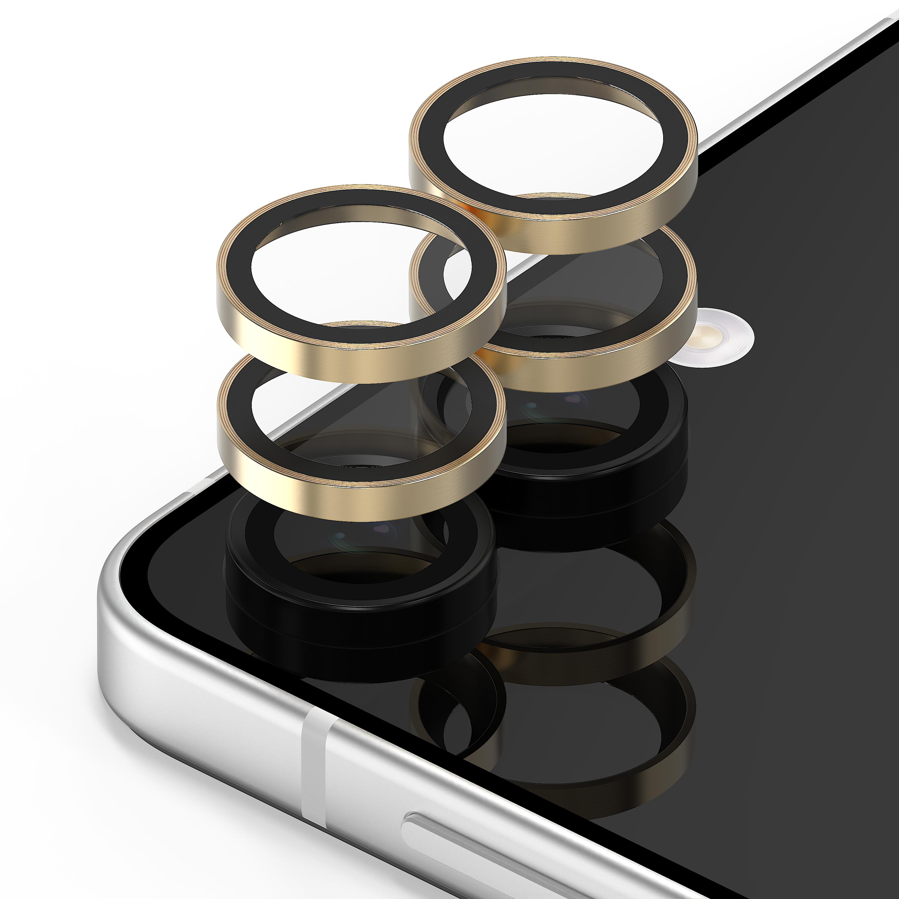 모란카노 메탈 링 카메라 렌즈 강화유리 2p 세트 골드, 1세트 11,900원