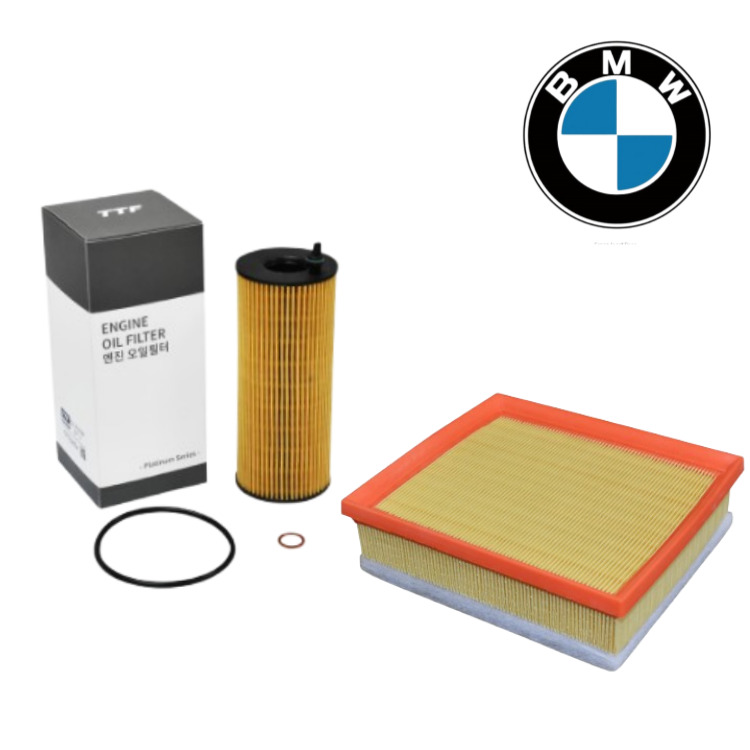 BMW 1시리즈 118d 120d TTF 엔진오일필터 + 에어필터 세트, 1개, [F20] 118d (N47) 33,000원