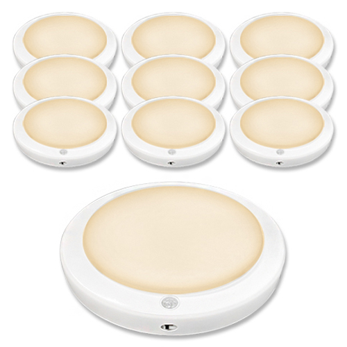 LED 스마트 원형 센서등 15W, 화이트 + 전구색, 10개 68,300원