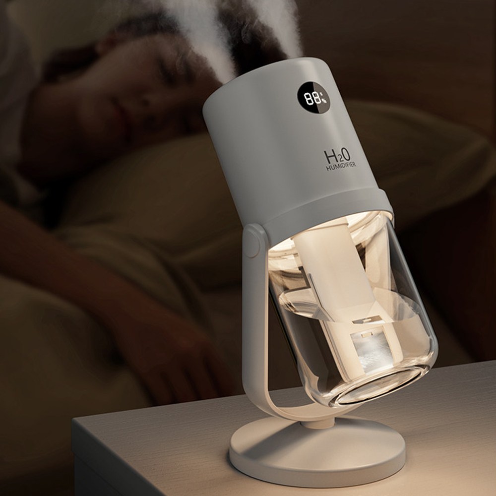 무선 미니가습기 듀얼미스트 360도 회전 무소음 무드등 휴대용 탁상용 사무실 차량용 가습기 14,900원