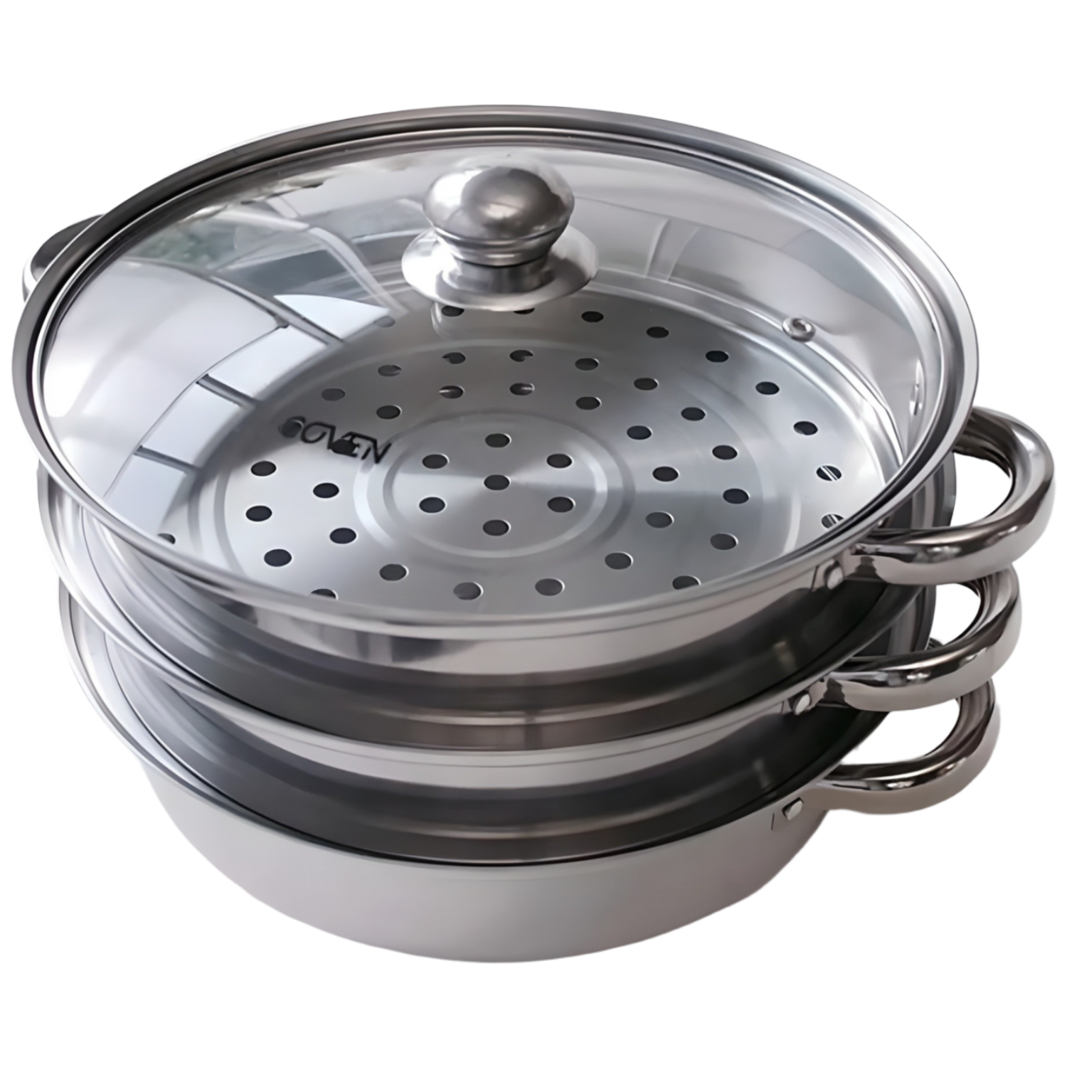 코벤 3단 스텐 찜전골 냄비 홈파티집들이가정용, 1개, 32.5cm 29,800원