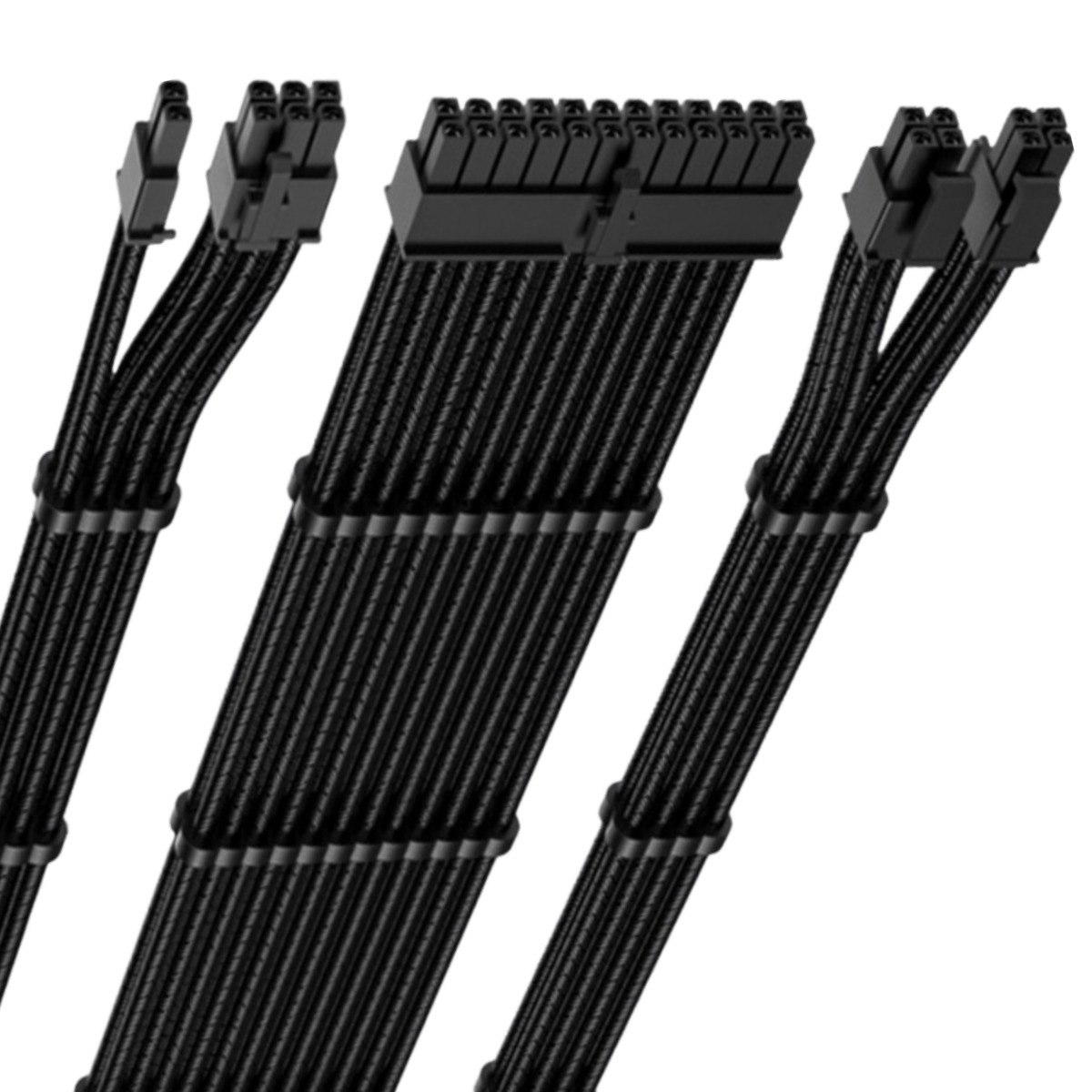 비티즈 슬리빙 케이블 전원 연장 케이블 3종 풀세트 블랙, 30cm, 1세트 16,000원