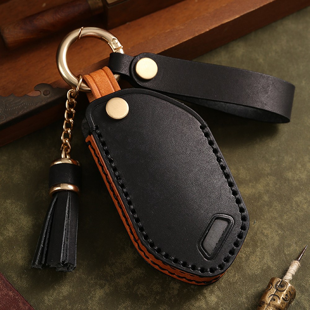 영카클럽 PV5 호환 투톤 가죽 키케이스 스마트키 커버 차량 용품, 9버튼, 블랙 32,000원